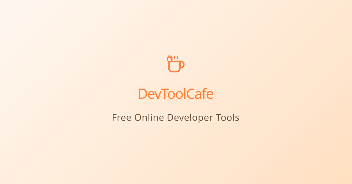 Free Online Developer Tools | DevToolCafe - Generators, Converters ...